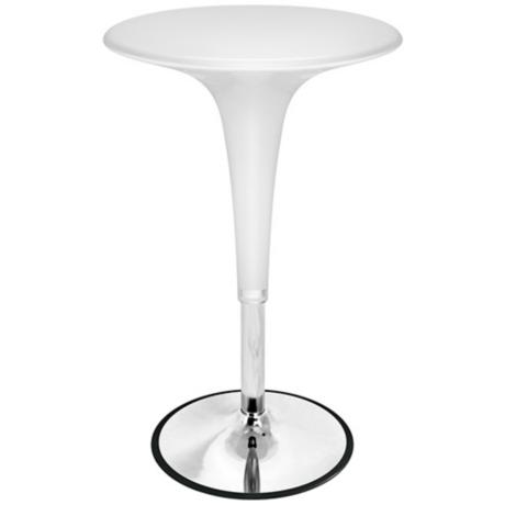 White Hydraulic Bistro Tables