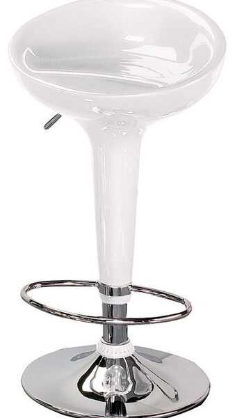White Hydraulic Stools